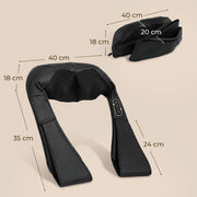 Electric Neck and Shoulder Massager with Heat for Quick Muscle Relief Black Homcom