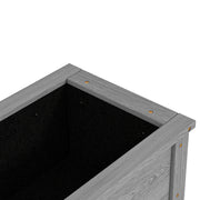 Outsunny Wooden Raised Garden Bed, Elevated Planter Box with Storage Shelf and Drainage Holes, Raised Planter with Legs, Grey AOSOM