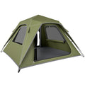 Pop Up Family Tent for Quick Camping Setup Sleeps 3 to 4 Waterproof Green