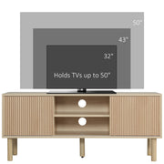 Oak Wood Effect TV Cabinet With Sliding Door by HOMCOM