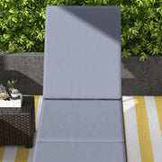 Set of 2 Rattan Sun Loungers with Adjustable Backrest and Cushions for Garden Dark Grey AOSOM
