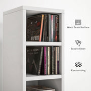 Tall Narrow Media Storage Tower for 204 CDs Ideal for Small Spaces, White