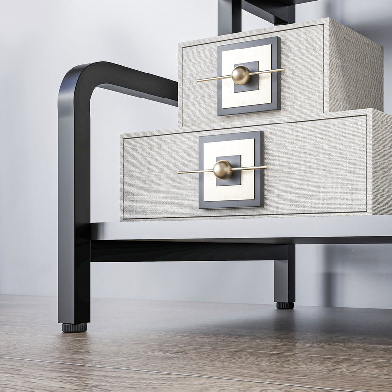 3 Tier Printer Stand With Shelves For Home Office Organisation And Storage, Black