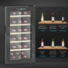 Black 41 Bottle Wine Fridge 91L with Glass Door LED Light and Touch Control by HOMCOM