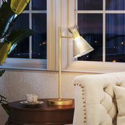 Modern Bedside Table Lamp With Adjustable Flower Head Ideal For Bedrooms And Studies Gold Tone