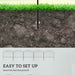 3m Decorative Metal Garden Fence with Diamond and Swirl Pattern by Outsunny