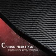 Close-up of the carbon fibre style tabletop surface