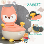 Baby Potty Training Toilet with Splash Guard and Anti Tip Design Easy to Clean Grey AOSOM