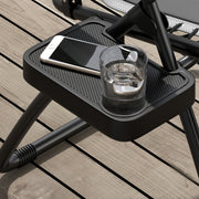 Set of 2 Grey Zero Gravity Outdoor Lounger Chairs With Padded Seat and Cup Holder by Outsunny