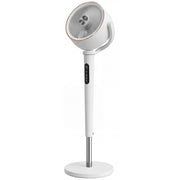 Pedestal Fan with Quiet 12 Speed Cooling and Remote for Bedroom or Living Room White Homcom