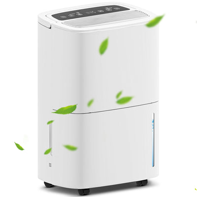 White 20L Dehumidifier with Touch Control for Home and Office by HOMCOM