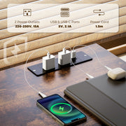 Industrial  120cm Computer Desk With Power Outlets Drawers And Storage Shelves For Home Office