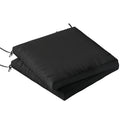 Garden Chair Cushions Set of 2 with Firm Support and Easy Clean Covers Black Outsunny