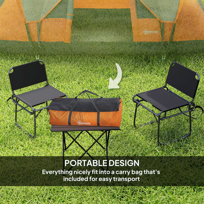 Family Blackout Tent for 6 People with Single Spacious Room and Easy Setup Orange Grey