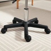 Pink Adjustable Saddle Stool with PU Leather and Steel Frame for Salon Spa Massage by HOMCOM