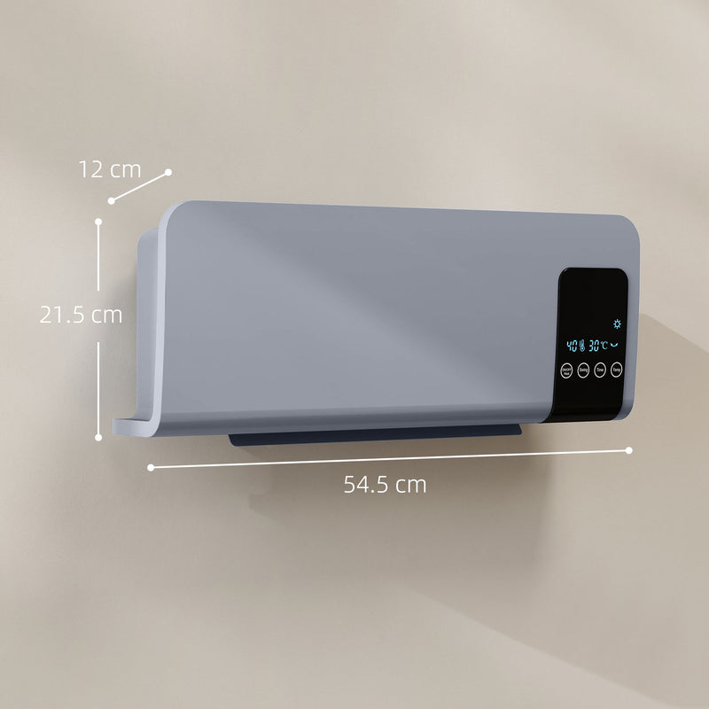 Wall Mounted Electric Heater - Grey