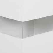 White High Gloss LED Sideboard Cabinet with Storage Shelves and Modern Design