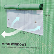 Green Walk-In Polytunnel Greenhouse 13 x 9.8ft for Plant Protection by Outsunny