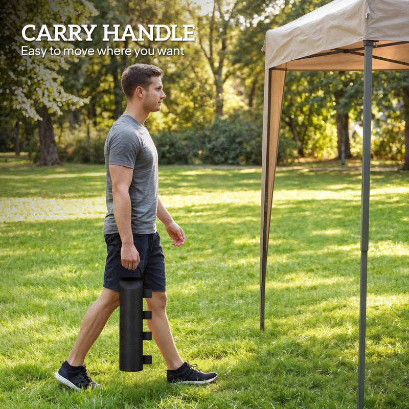 Gazebo and Tent Sandbag Weights Set of 8 for Secure Outdoor Shelters Black