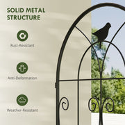 Garden Trellis Set of 2 for Climbing Plant Support and Privacy Screen Black Outsunny