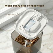 Automatic Cat Feeder with Timer Voice Recorder and Portion Control for 6 Meals Daily White