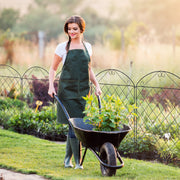 Black Metal Garden Border Fence Set 23ft Rustproof Edging For Flower Beds And Pets