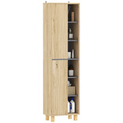 Slim Wooden Bathroom Cabinet With Multi-Storage by HOMCOM