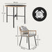 Light Brown 5 Piece Rattan Patio Dining Set with Cushions and Glass Table by Outsunny