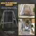 Black Metal Hammock Chair Stand Heavy Duty Frame For Egg Chairs And Porch Swings