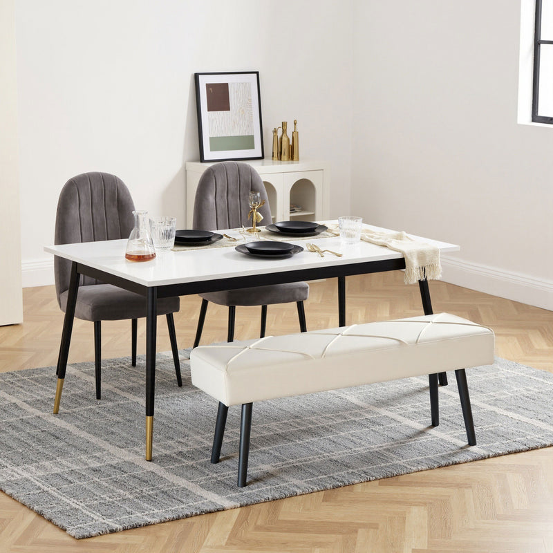 Bedroom Storage Bench with Padded Velvet Seat for Extra Seating and Organisation Cream