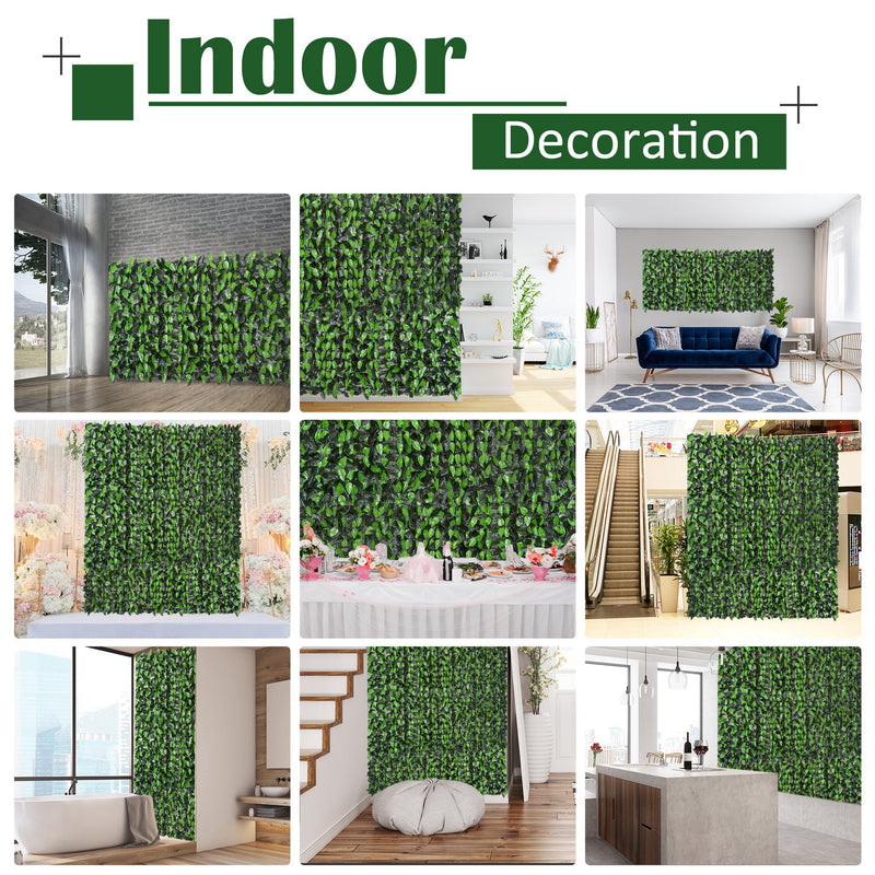 Artificial Leaf Privacy Fence Panel 3M x 1M for Garden or Balcony Decoration Green
