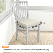 Outdoor Seat Cushions for Garden Chairs with Thick Foam and Water-Repellent Covers Cream White Outsunny
