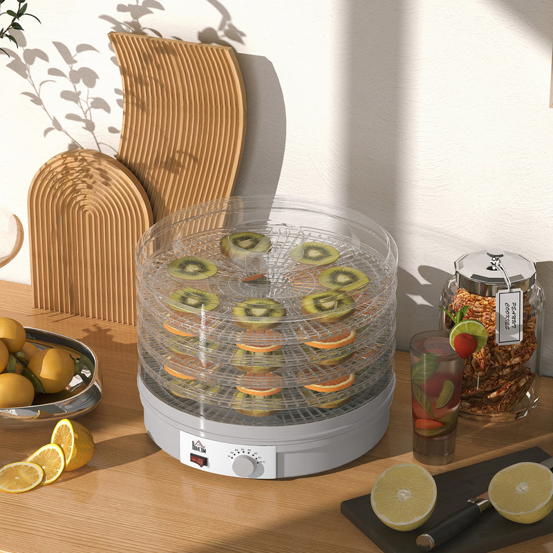 5 Tier Food Dehydrator with Adjustable Temperature for Drying Fruit and Jerky Grey