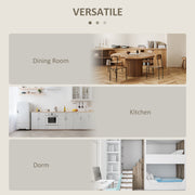 Round Folding Drop Leaf Dining Table for Small Kitchens or Dining Rooms Space Saving Oak