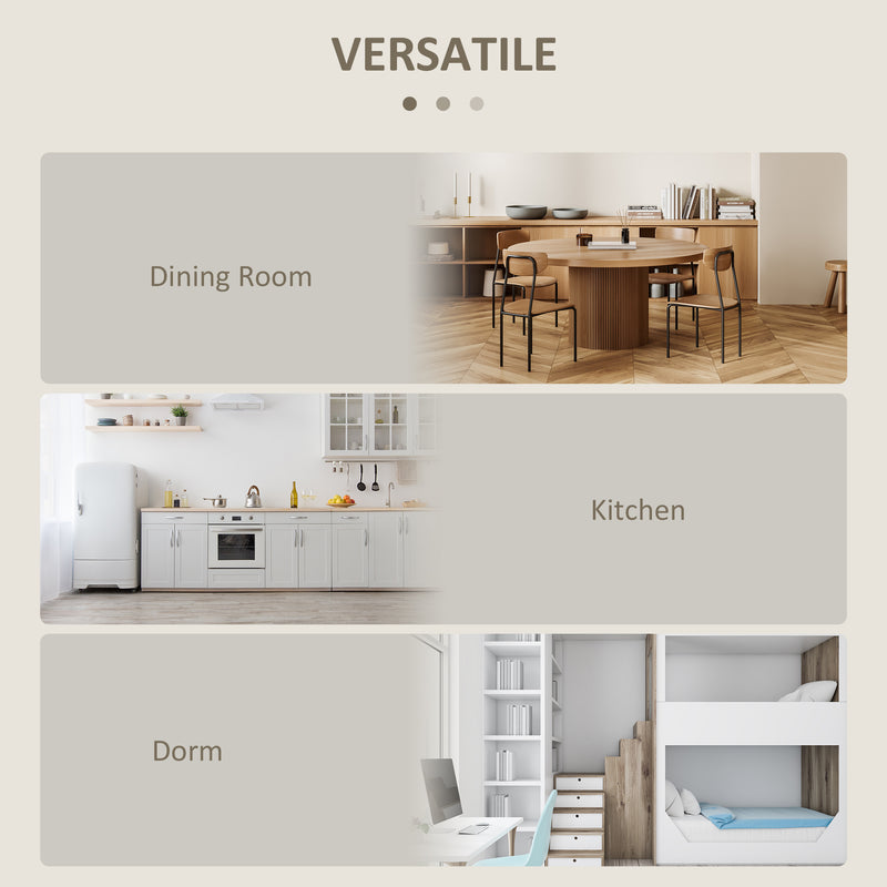Round Folding Drop Leaf Dining Table for Small Kitchens or Dining Rooms Space Saving Oak