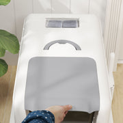 White Stainless Steel Cat Litter Box With Removable Lid Scoop and Filter Bags by PawHut