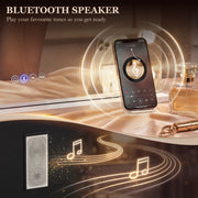 Vanity Mirror with Adjustable LED Lights and Bluetooth Speaker for Makeup and Hair White AOSOM