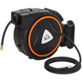 Retractable Air Hose Reel for Safe and Tidy Garage or Workshop 15m Black Orange