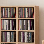 Set of Two CD Storage Towers Holds 102 CDs Each Ideal for Home Organisation, Wood Effect