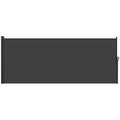Black Retractable Side Awning Privacy Screen 400x160cm For Garden Balcony Or Hot Tub