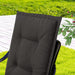 Set of Four Padded Garden Seat Cushions Charcoal Grey by Outsunny