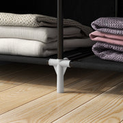 Portable Fabric Wardrobe with Shelves and Hanging Rail Ideal for Bedroom Storage Black