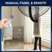 Standing Fan with Misting System for Cool and Comfortable Home Use White AOSOM