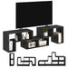 Black Extendable TV Stand for TVs up to 75 Inches with Storage Shelves by HOMCOM