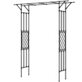 Garden Arch for Climbing Plants with Rust Resistant Steel Frame for Outdoor Decoration Black Outsunny