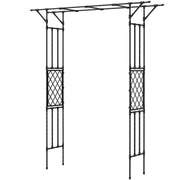 Garden Arch for Climbing Plants with Rust Resistant Steel Frame for Outdoor Decoration Black Outsunny