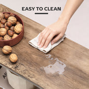 Narrow 3 Tier Side Table with Open Storage Shelves Ideal for Small Spaces Oak