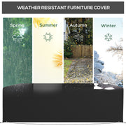Black Waterproof Garden Furniture Cover for Rattan Table Set 245 x 165cm by Outsunny