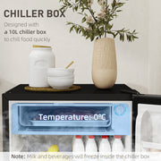 Black 91L Freestanding Under Counter Fridge with Lock by HOMCOM