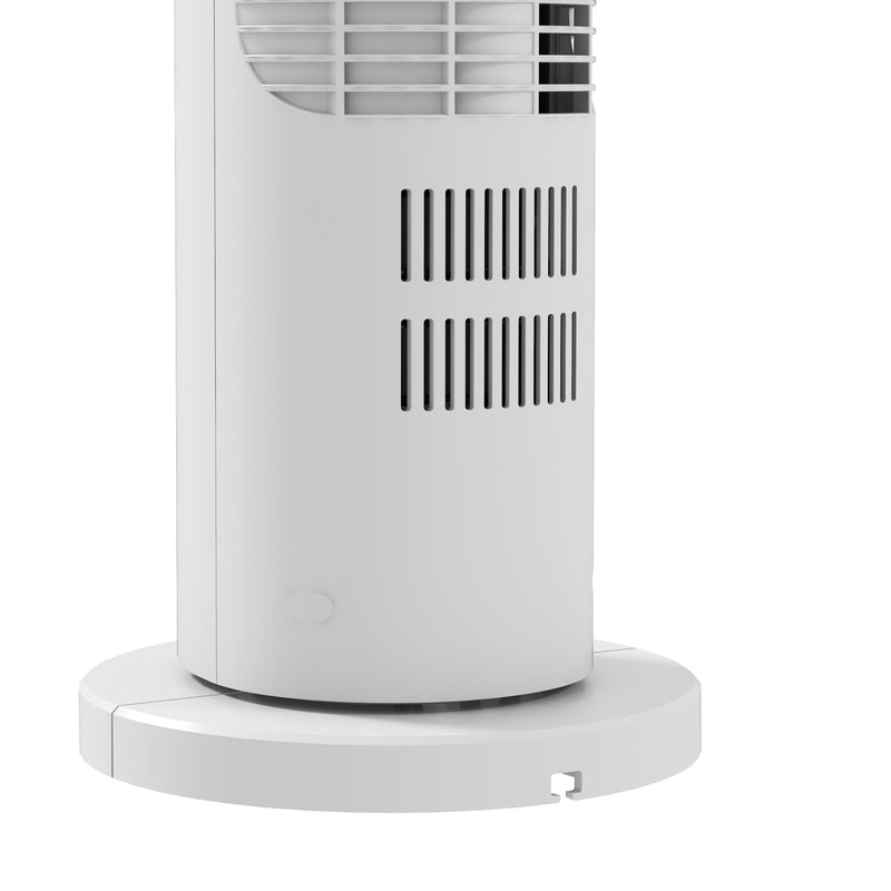 31 Inch Oscillating Tower Fan with Remote Timer and 3 Speeds for Home or Office, White
